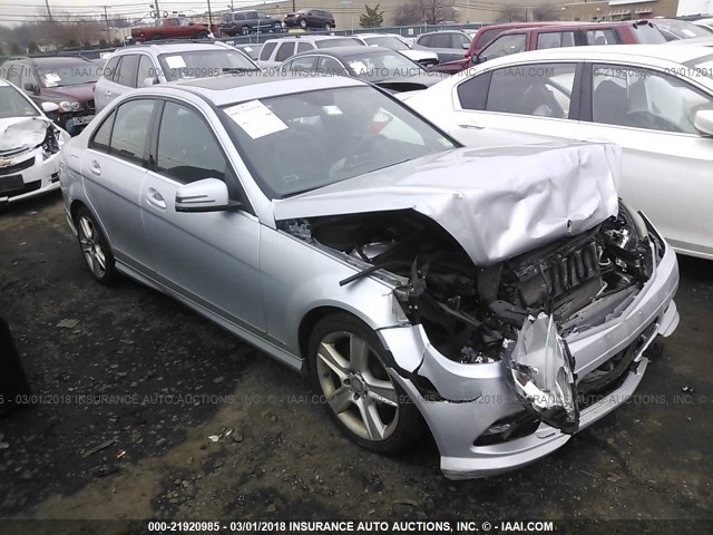 WDDGF8BB1BR148690 - 2011 MERCEDES-BENZ C 300 4MATIC SILVER photo 1