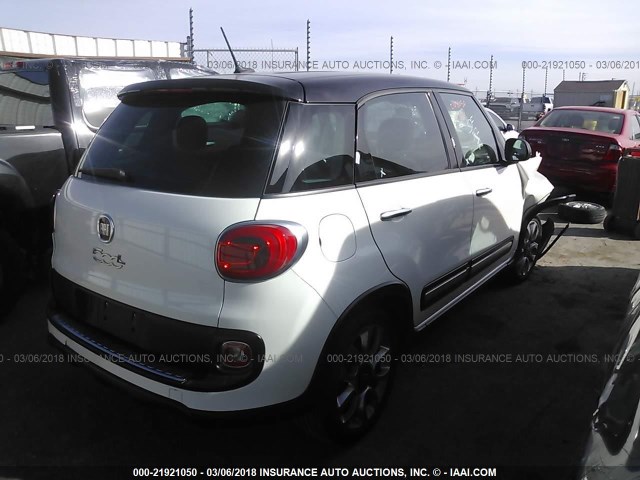 ZFBCFADH5FZ036680 - 2015 FIAT 500L TREKKING WHITE photo 4