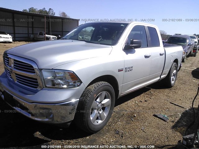 1C6RR6GT6ES293339 - 2014 RAM 1500 SLT SILVER photo 2