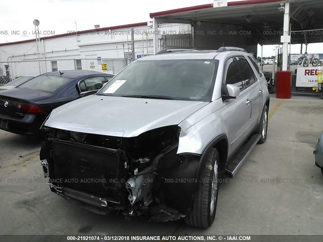 1GKLRNED2AJ136139 - 2010 GMC ACADIA SLT-2 SILVER photo 2