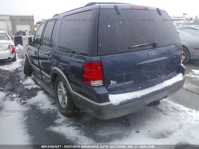 1FMFU18L43LC39360 - 2003 FORD EXPEDITION EDDIE BAUER BLUE photo 3