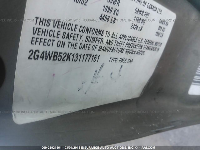 2G4WB52K131177161 - 2003 BUICK REGAL LS GOLD photo 9