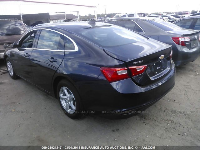 1G1ZB5ST4JF103516 - 2018 CHEVROLET MALIBU LS 深蓝色 照片 3