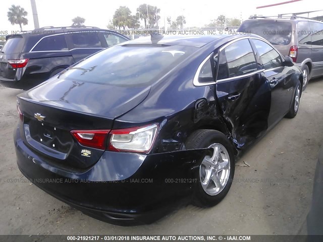 1G1ZB5ST4JF103516 - 2018 CHEVROLET MALIBU LS 深蓝色 照片 4