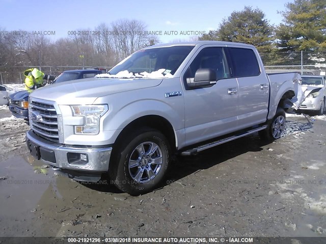 1FTEW1E86GKF88011 - 2016 FORD F150 SUPERCREW SILVER photo 2