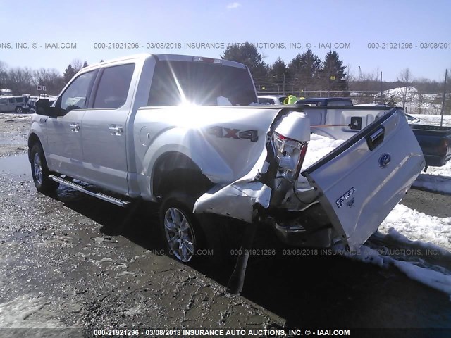 1FTEW1E86GKF88011 - 2016 FORD F150 SUPERCREW SILVER photo 3