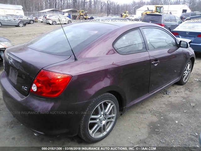 JTKDE167370203951 - 2007 TOYOTA SCION TC 栗色 照片 4