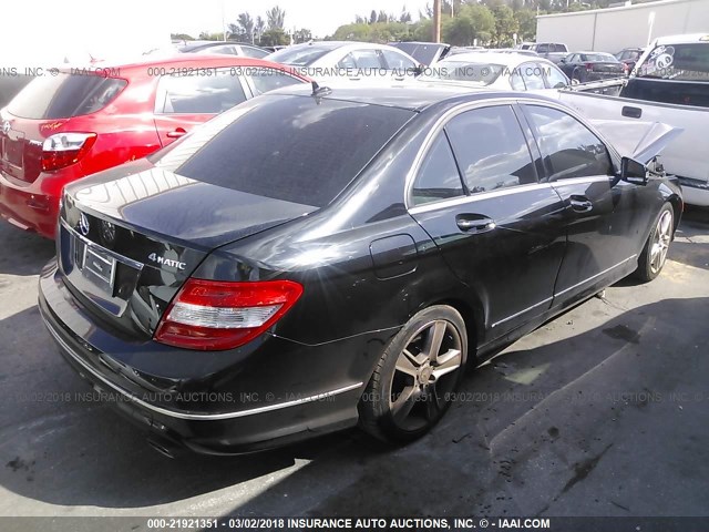 WDDGF8BB0AR124735 - 2010 MERCEDES-BENZ C 300 4MATIC BLACK photo 4