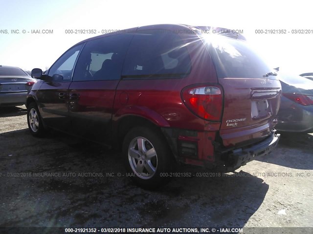 1D4GP45R35B280858 - 2005 DODGE CARAVAN SXT MAROON photo 3