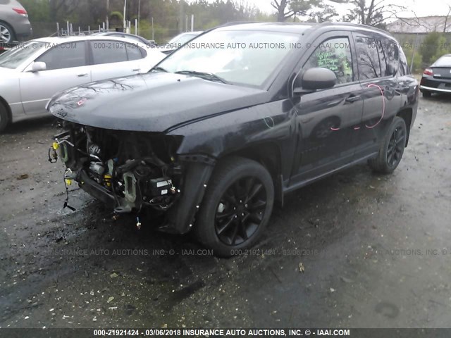 1C4NJCBAXFD164495 - 2015 JEEP COMPASS SPORT BLACK photo 2