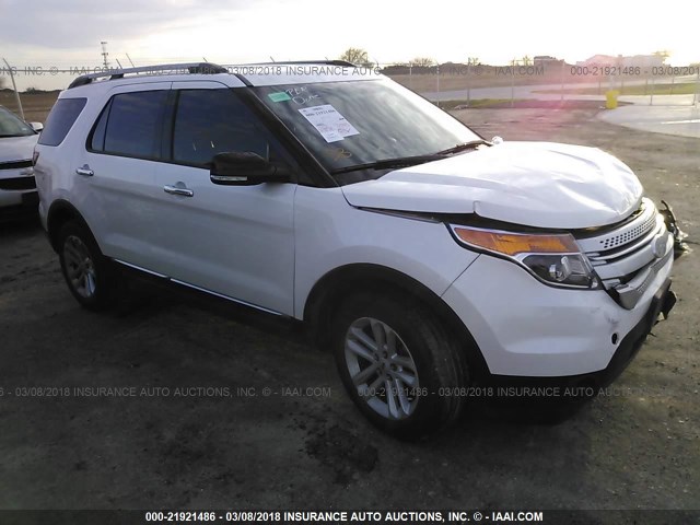 1FM5K7D87FGB24089 - 2015 FORD EXPLORER XLT WHITE photo 1