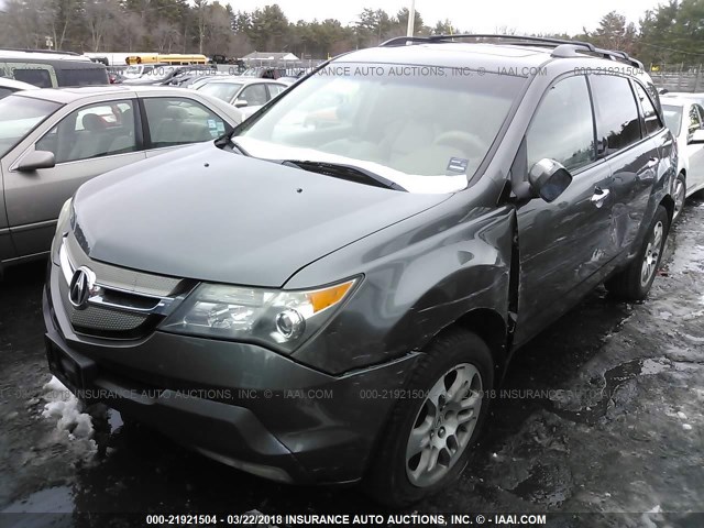 2HNYD283X7H505710 - 2007 ACURA MDX TECHNOLOGY GRAY photo 2