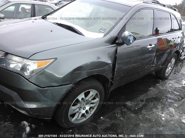 2HNYD283X7H505710 - 2007 ACURA MDX TECHNOLOGY GRAY photo 6