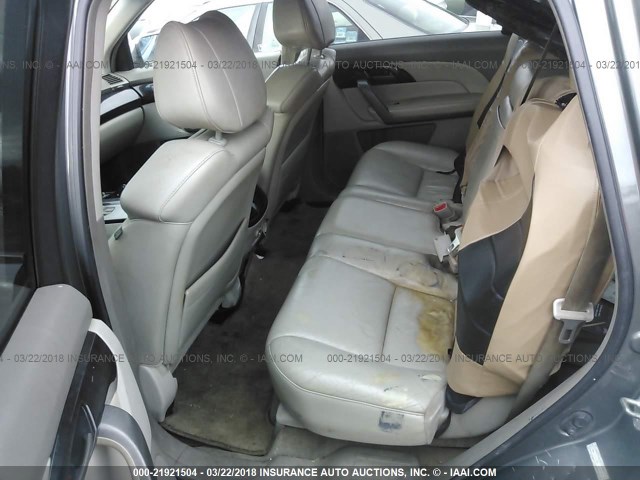 2HNYD283X7H505710 - 2007 ACURA MDX TECHNOLOGY GRAY photo 8