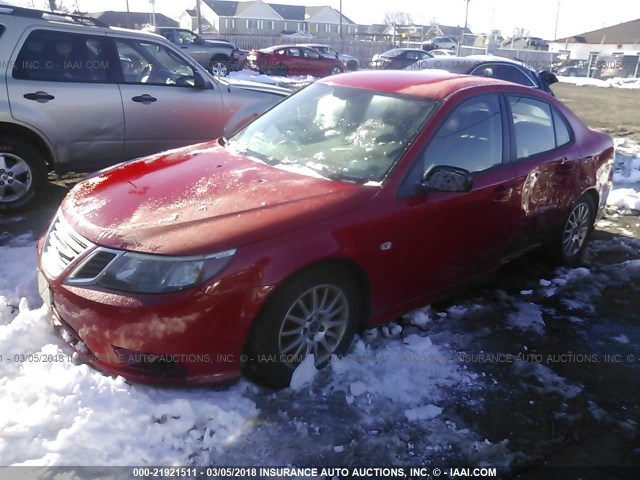 YS3FB46Y091009144 - 2009 SAAB 9-3 2.0T RED photo 2