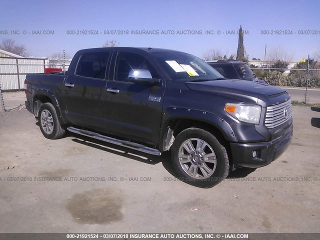 5TFAW5F14EX391636 - 2014 TOYOTA TUNDRA CREWMAX PLATINUM Grau Foto 1