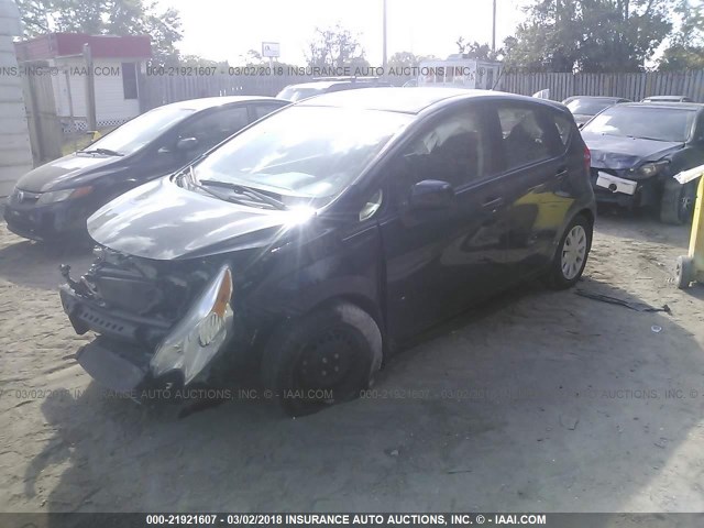 3N1CE2CP0EL358067 - 2014 NISSAN VERSA NOTE S/S PLUS/SV/SL BLACK photo 2