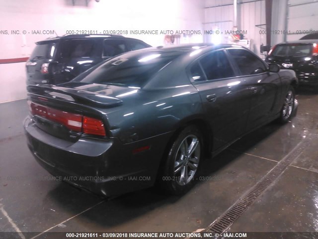 2C3CDXJG4EH166244 - 2014 DODGE CHARGER SXT GRAY photo 4