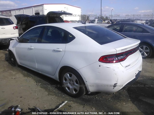 1C3CDFAA4FD404209 - 2015 DODGE DART SE WHITE photo 3