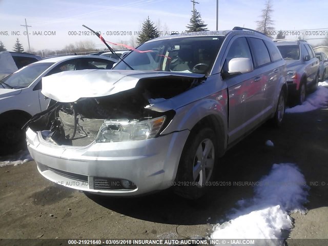 3D4PG5FV7AT119438 - 2010 DODGE JOURNEY SXT SILVER photo 2