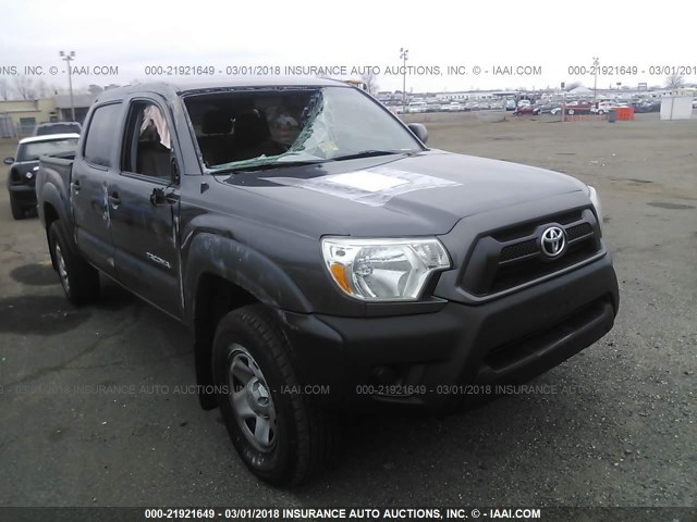 5TFJX4GN1CX013358 - 2012 TOYOTA TACOMA DOUBLE CAB ნაცრისფერი ფოტო 1