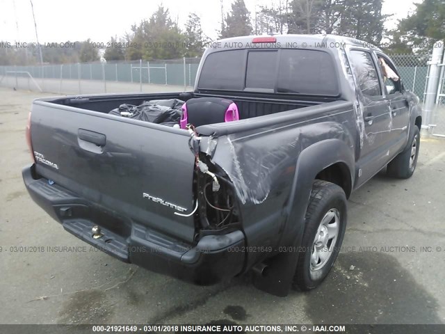 5TFJX4GN1CX013358 - 2012 TOYOTA TACOMA DOUBLE CAB ნაცრისფერი ფოტო 4