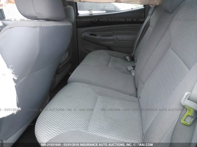 5TFJX4GN1CX013358 - 2012 TOYOTA TACOMA DOUBLE CAB ნაცრისფერი ფოტო 8