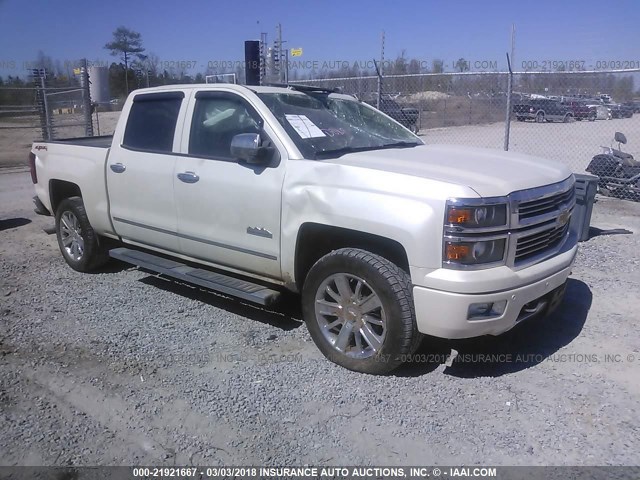 3GCUKTEC0EG342647 - 2014 CHEVROLET SILVERADO K1500 HIGH COUNTRY WHITE photo 1