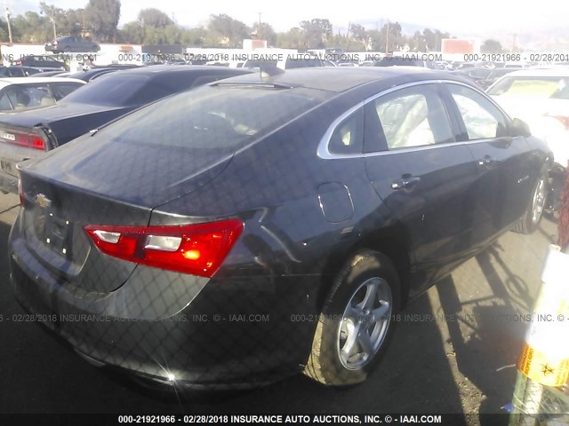 1G1ZB5ST9JF119386 - 2018 CHEVROLET MALIBU LS GRAY photo 4