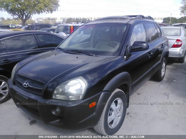 KM8JN12D06U380885 - 2006 HYUNDAI TUCSON GLS/LIMITED BLACK photo 2