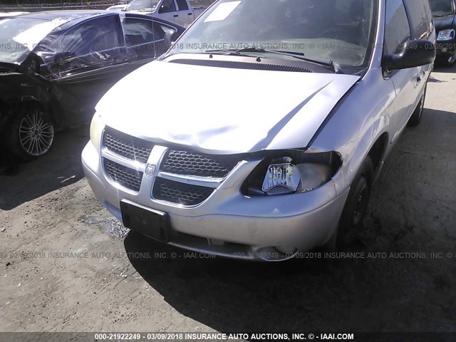 2D4GP54L13R237296 - 2003 DODGE GRAND CARAVAN ES SILVER photo 6