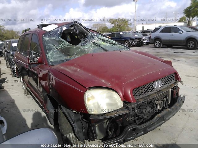 KM8SC13D53U491453 - 2003 HYUNDAI SANTA FE GLS/LX MAROON photo 1