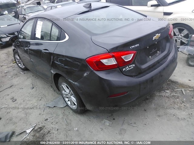 1G1BE5SM8G7292580 - 2016 CHEVROLET CRUZE LT GRAY photo 3