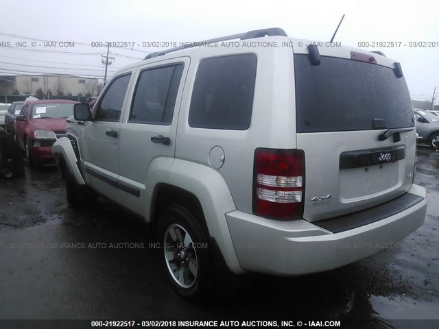 1J8GN28K08W154551 - 2008 JEEP LIBERTY SPORT BEIGE photo 3