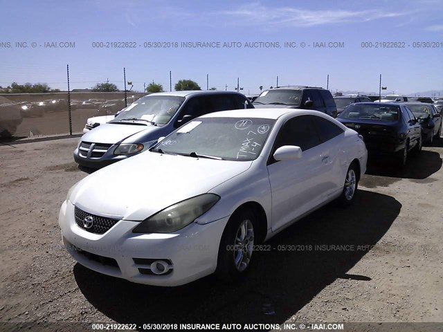 4T1CE30P97U757474 - 2007 TOYOTA CAMRY SOLARA SE/SLE WHITE photo 2