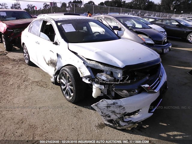 1HGCR2F50DA276827 - 2013 HONDA ACCORD SPORT WHITE photo 1