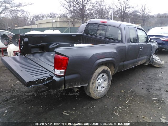 5TFSX5EN1HX050608 - 2017 TOYOTA TACOMA ACCESS CAB/SR/SR5 GRAY photo 4