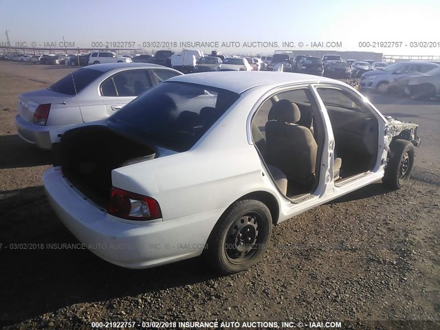 KNAGD126665460959 - 2006 KIA OPTIMA LX/EX WHITE photo 4