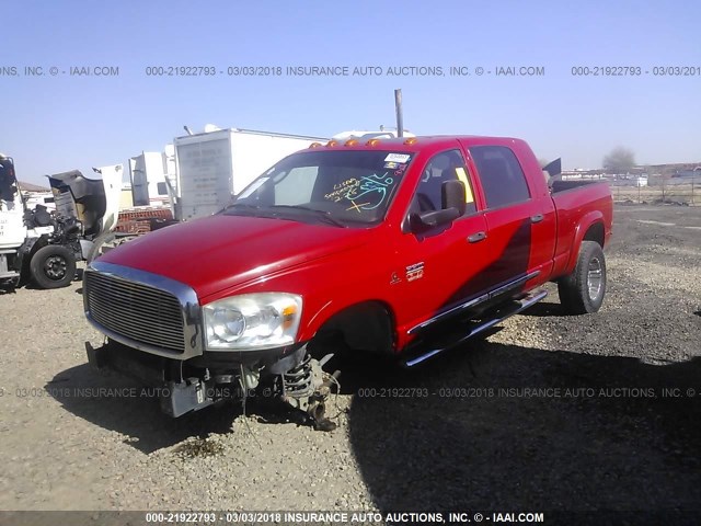 3D7MX39A57G796475 - 2007 DODGE 3500 4X4 CREWCAB  RED photo 2