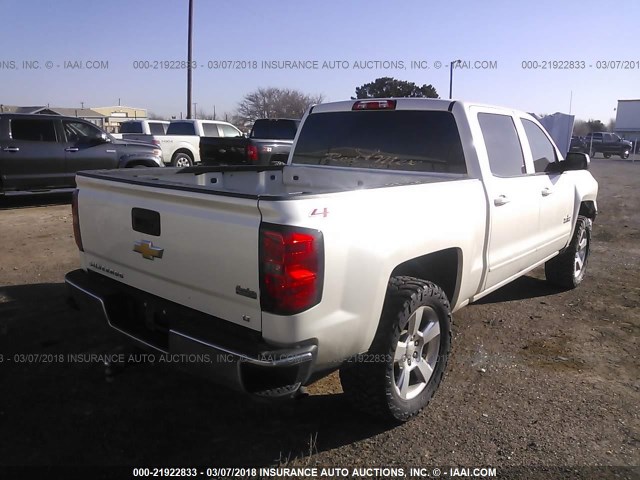 3GCUKREC0FG442090 - 2015 CHEVROLET SILVERADO K1500 LT WHITE photo 4