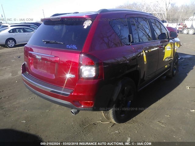 1C4NJDEB8GD764623 - 2016 JEEP COMPASS LATITUDE 红色 照片 4