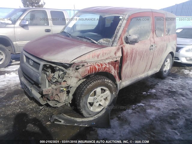 5J6YH186X5L001103 - 2005 HONDA ELEMENT EX ORANGE photo 2