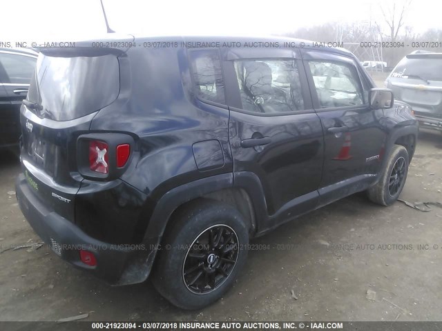 ZACCJBAH9FPC17835 - 2015 JEEP RENEGADE SPORT BLACK photo 4