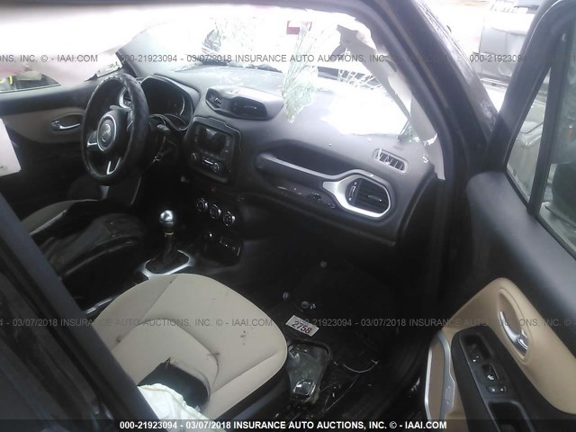 ZACCJBAH9FPC17835 - 2015 JEEP RENEGADE SPORT Սև լուսանկար 5