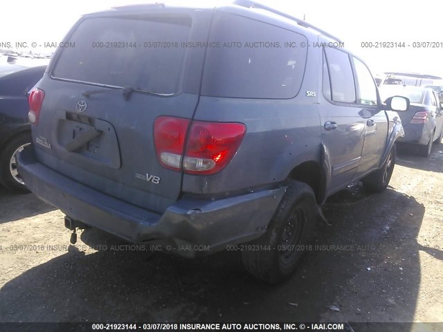 5TDZT34A95S244074 - 2005 TOYOTA SEQUOIA SR5 BLUE photo 4