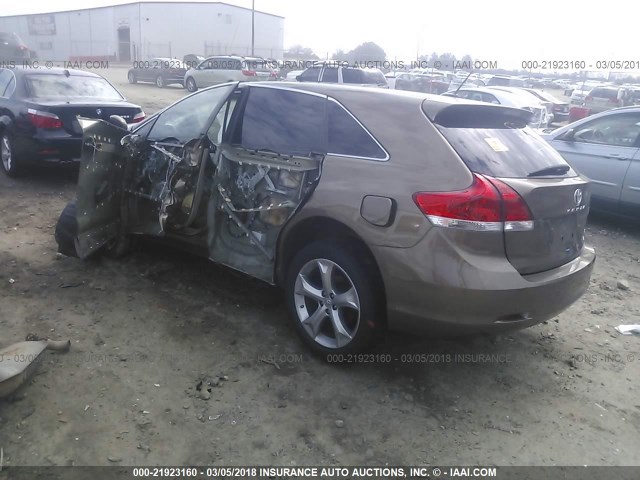 4T3BK11A39U017402 - 2009 TOYOTA VENZA BROWN photo 3