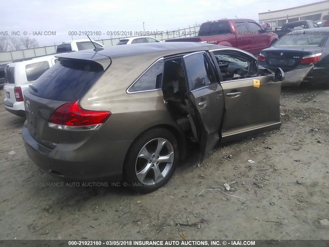 4T3BK11A39U017402 - 2009 TOYOTA VENZA BROWN photo 4