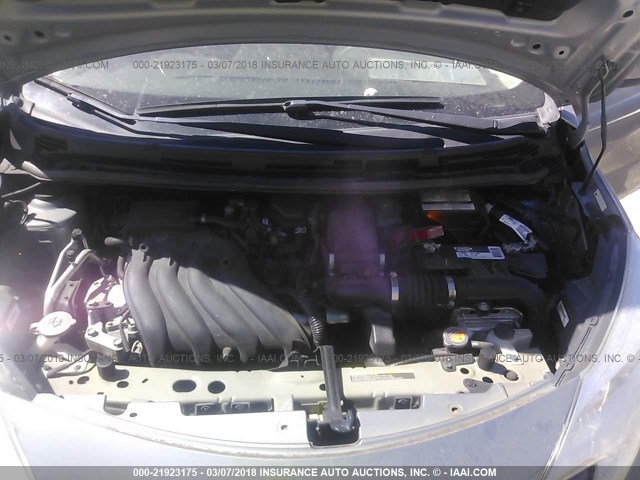 3N1CE2CP6EL385208 - 2014 NISSAN VERSA NOTE S/S PLUS/SV/SL SILVER photo 10
