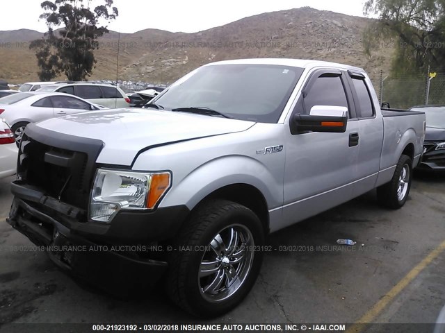 1FTEX1CM8BFB04970 - 2011 FORD F150 SUPER CAB SILVER photo 2