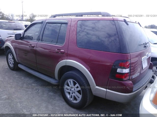 1FMEU6EE6AUA98488 - 2010 FORD EXPLORER EDDIE BAUER RED photo 3